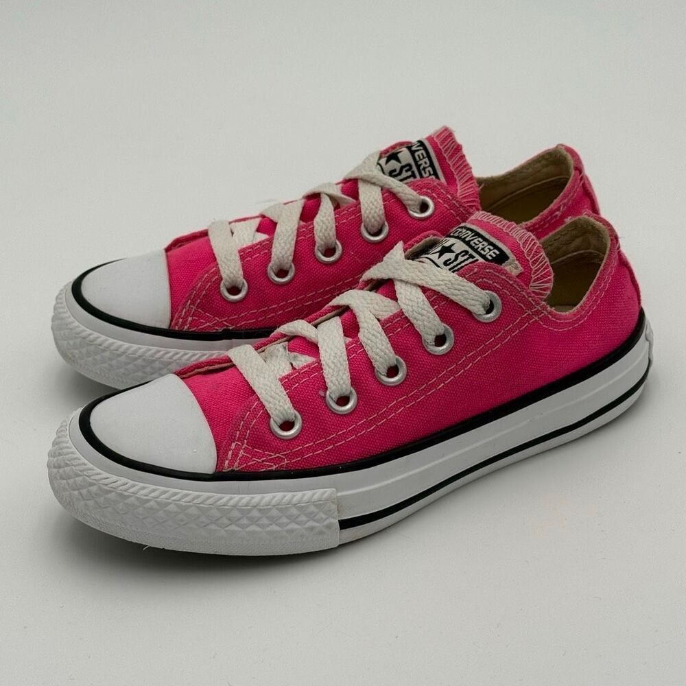 Converse All Star Chuck Taylor Low Lace Up Hot Pink Slater Sneakers - Little Kid